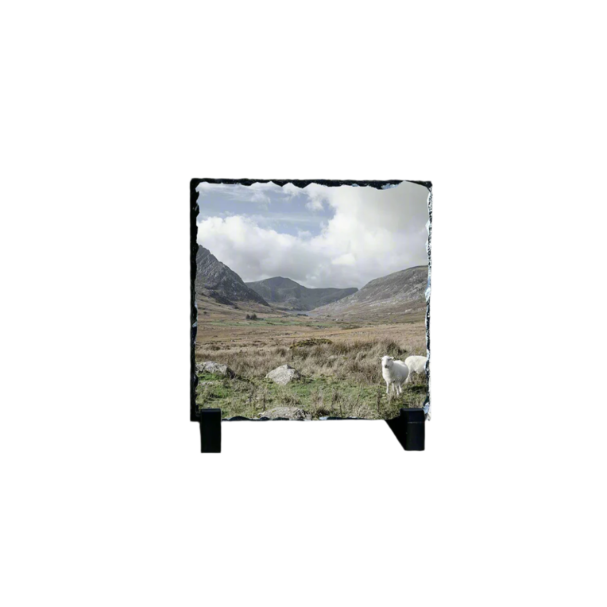 Custom 14x14cm Square Photo Slate – Personalised Family Photo Gift