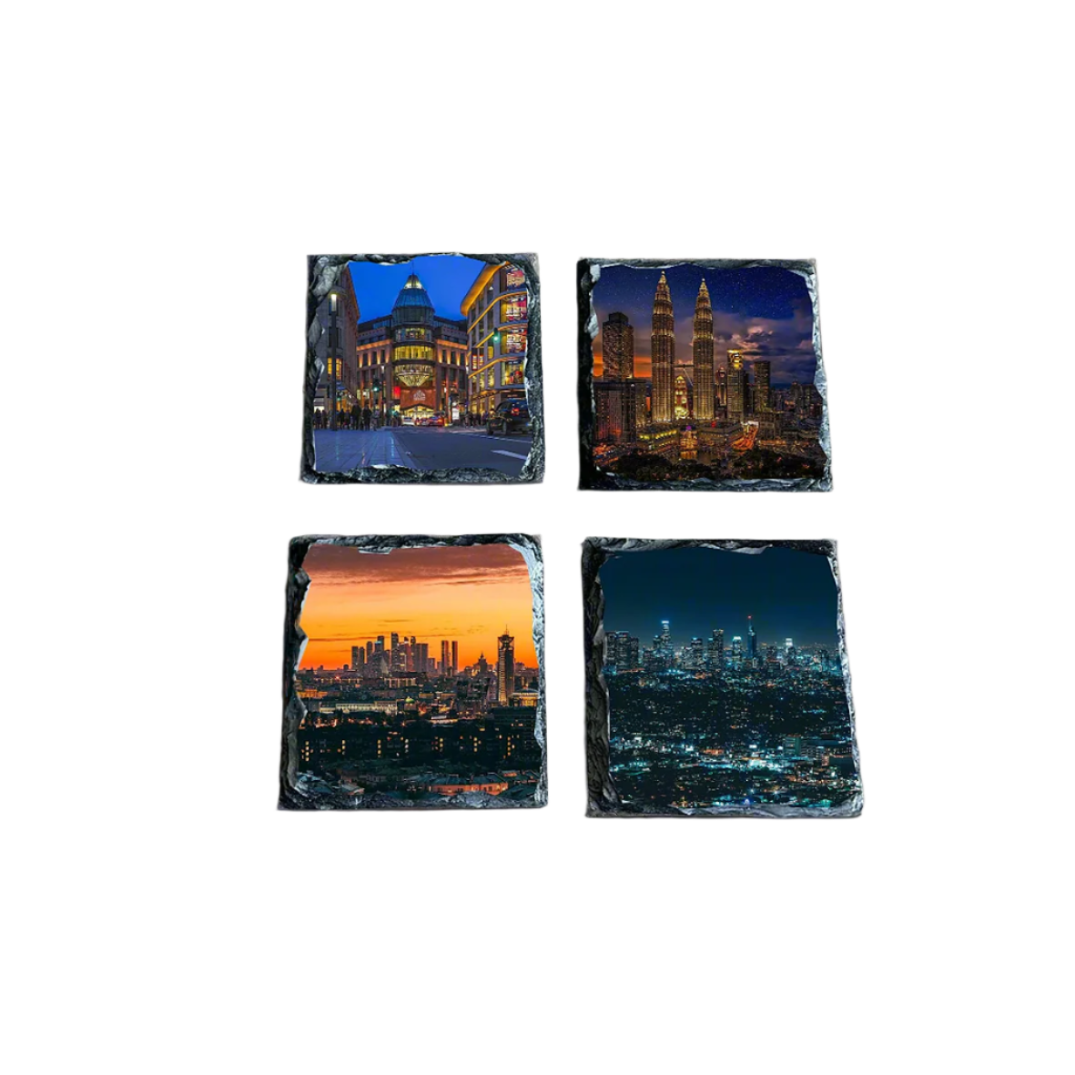 Photo Slate Coasters – Set of 4 or 6 Custom Personalised Unique Gift
