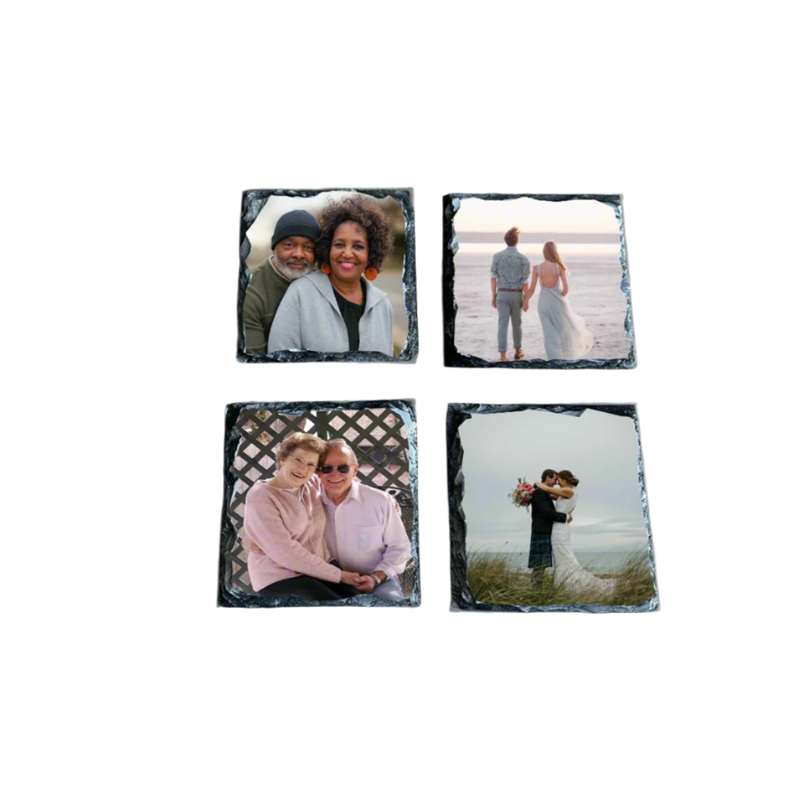 Photo Slate Coasters – Set of 4 or 6 Custom Personalised Unique Gift