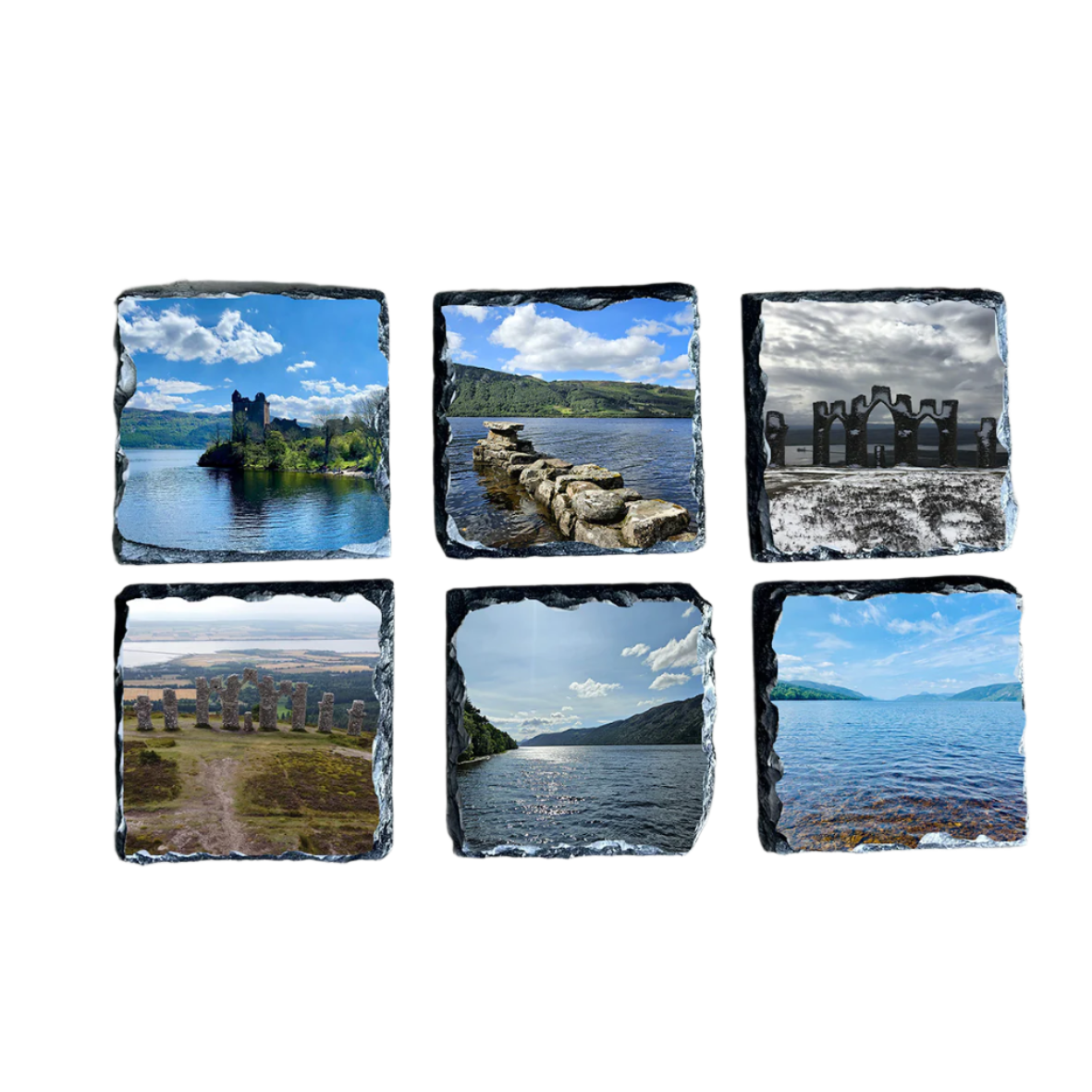 Photo Slate Coasters – Set of 4 or 6 Custom Personalised Unique Gift