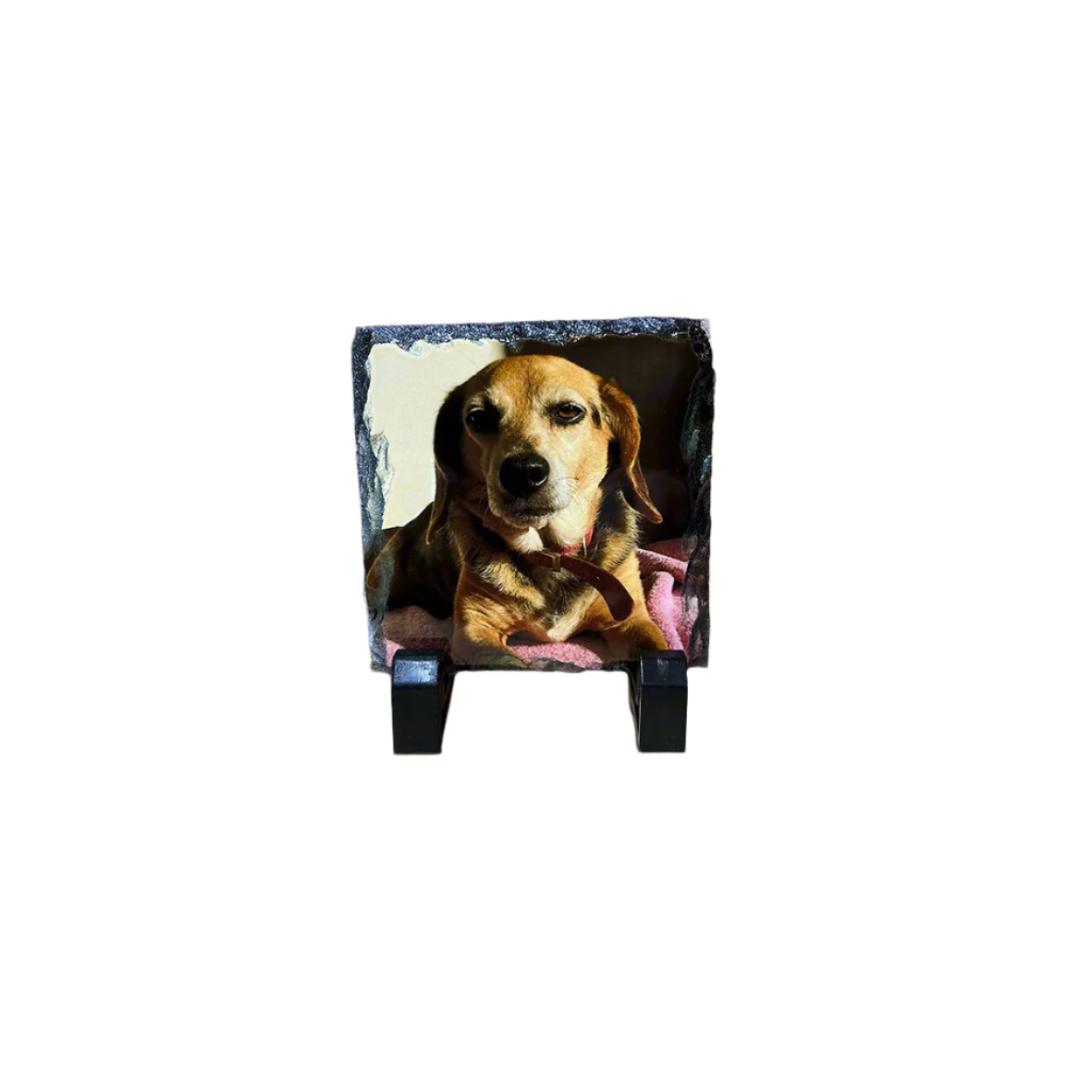 Personalised Square Photo Slate – Custom Picture Stone Plaque | Memorial Gift | Wedding Gift | Pet Memento |Family Photo | Keepsake | Printed Rock