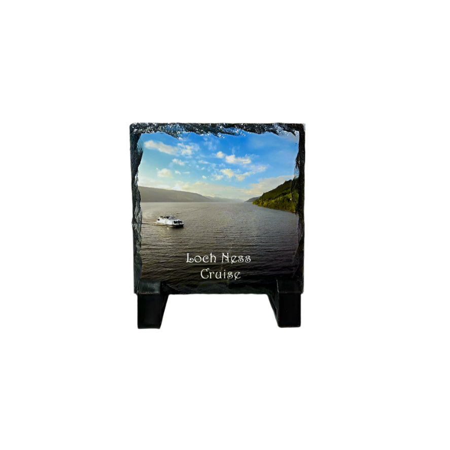 Loch Ness Views Slate Coaster Set – Scottish Highlands Souvenir Gift of 4