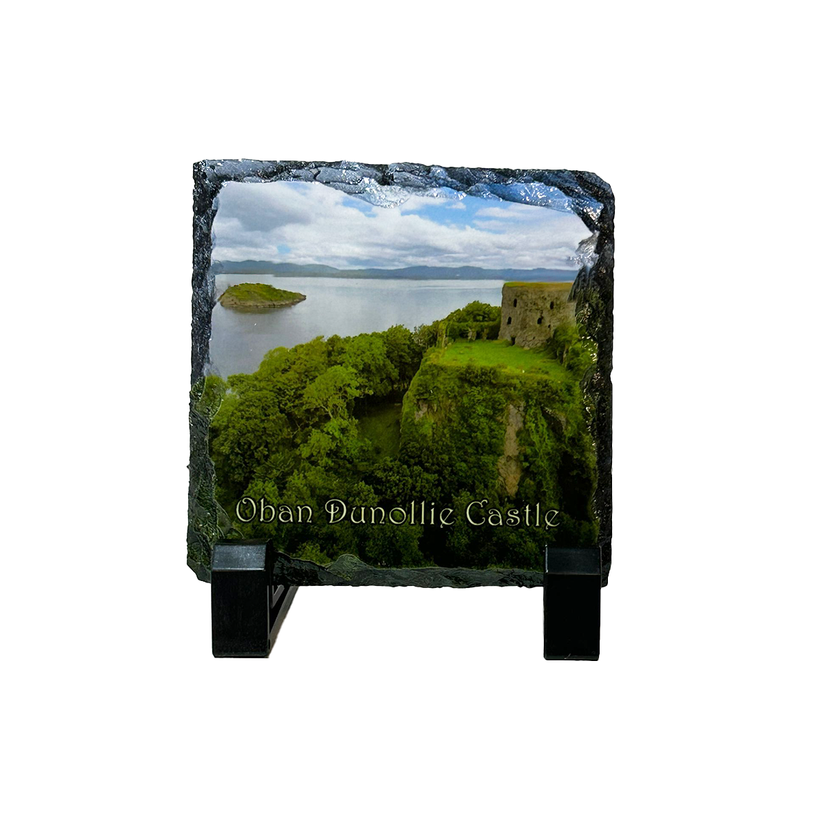 Oban Scottish Souvenir Coaster or Set | Natural Stone Drink Coaster | Highlands Gift | Rustic Home Decor