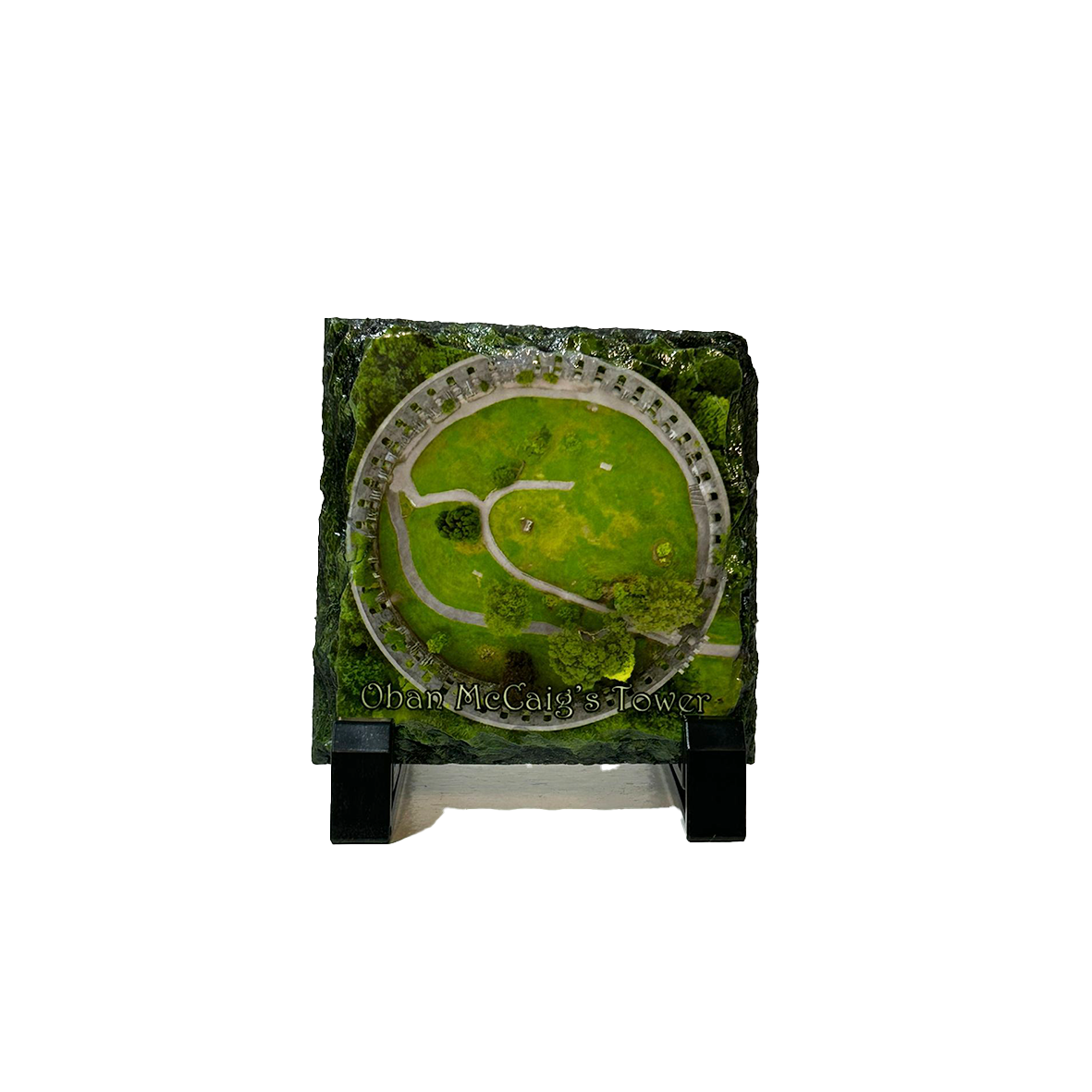 Oban Scottish Souvenir Coaster or Set | Natural Stone Drink Coaster | Highlands Gift | Rustic Home Decor