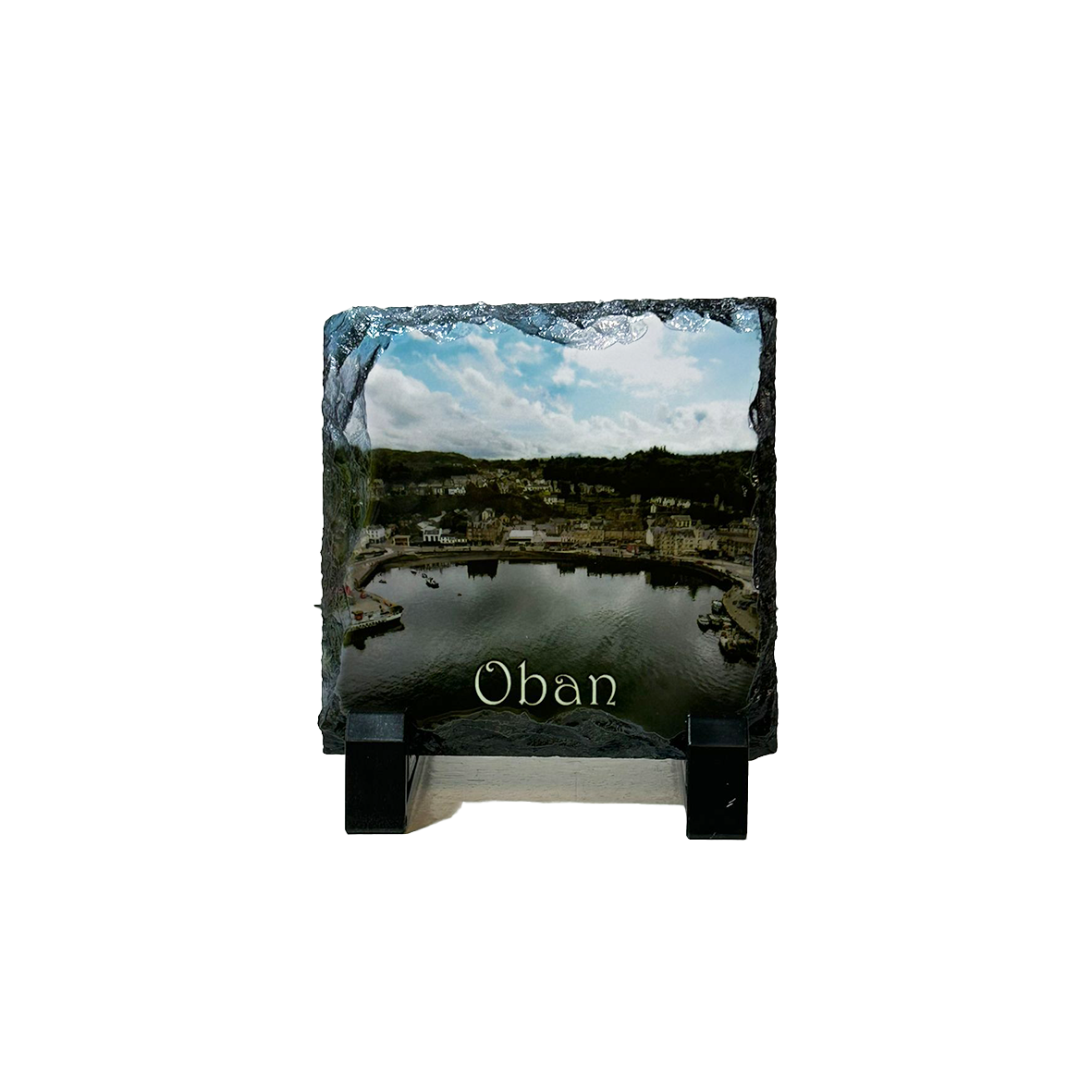 Oban Scottish Souvenir Coaster or Set | Natural Stone Drink Coaster | Highlands Gift | Rustic Home Decor