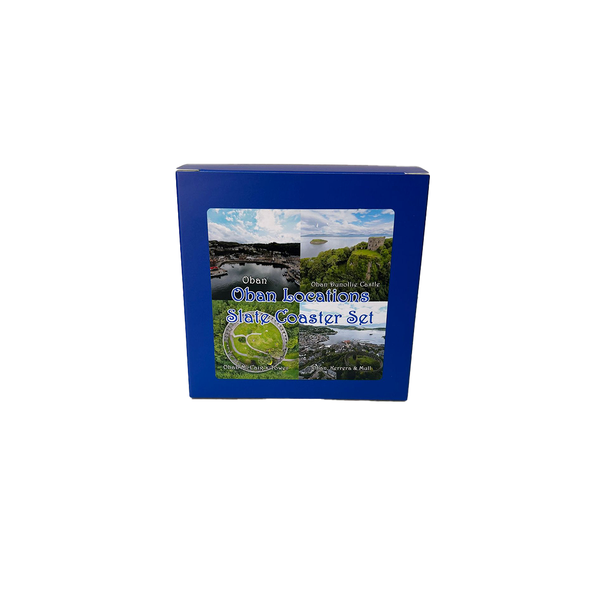Oban Scottish Souvenir Coaster or Set | Natural Stone Drink Coaster | Highlands Gift | Rustic Home Decor