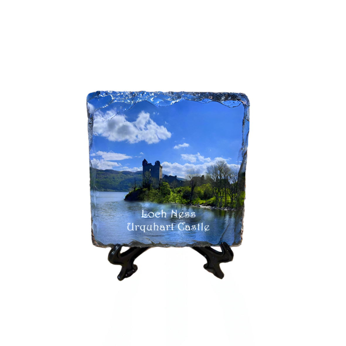 Loch Ness Views Slate Coaster Set – Scottish Highlands Souvenir Gift of 4