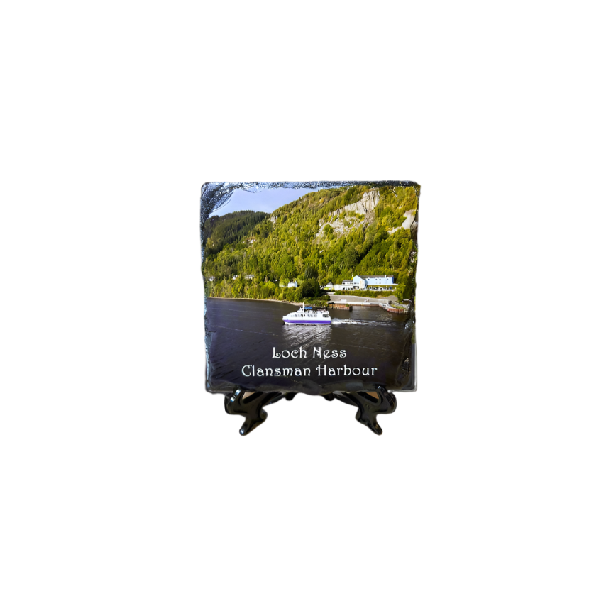 Loch Ness Views Slate Coaster Set – Scottish Highlands Souvenir Gift of 4