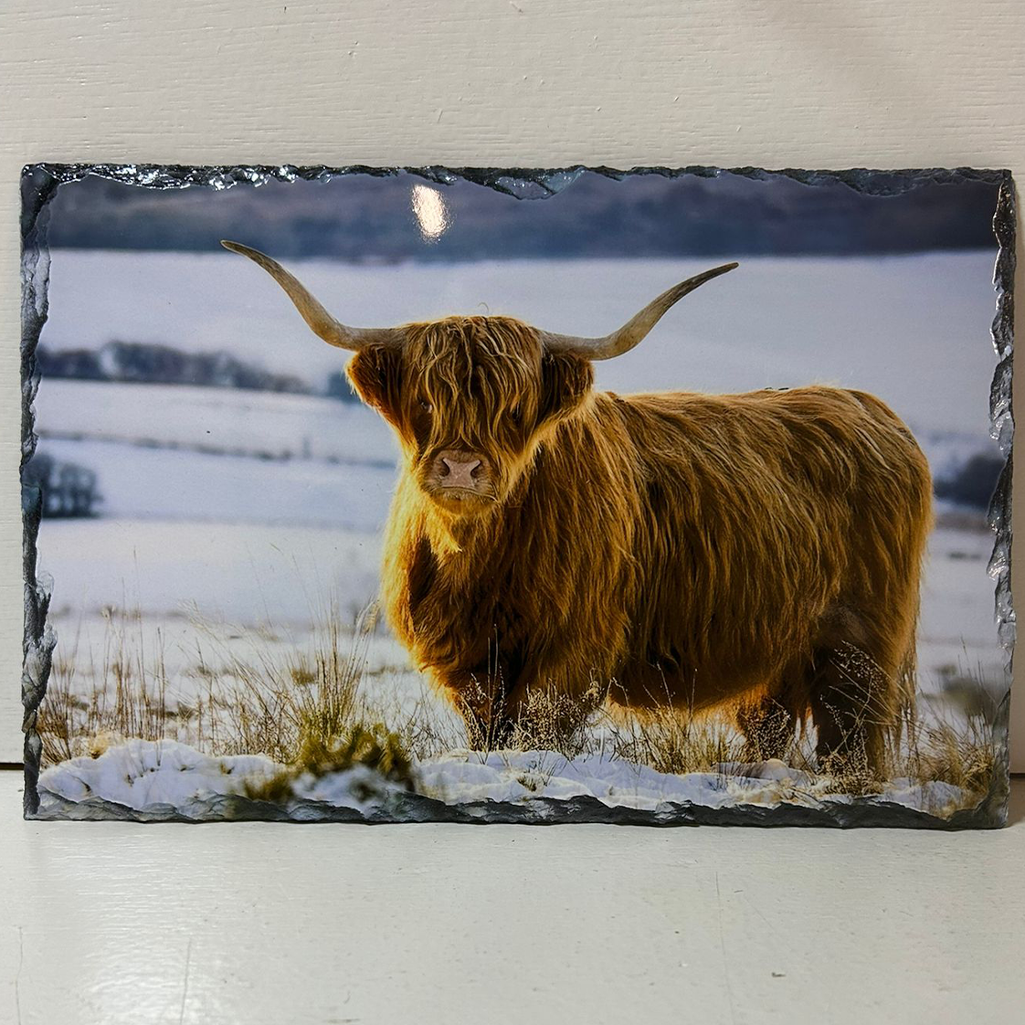 Highland Cow Slate Tableware Set – Handcrafted Scottish Home & Dining Decor