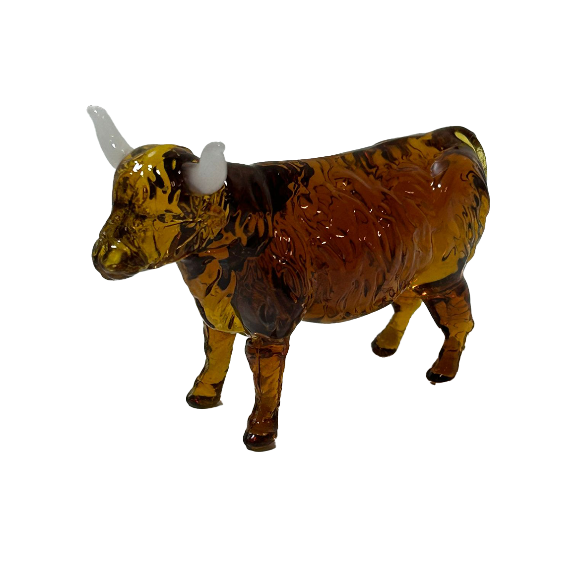 Wee Highland Coo - Unique Wee Highland Cow Glass Ornament