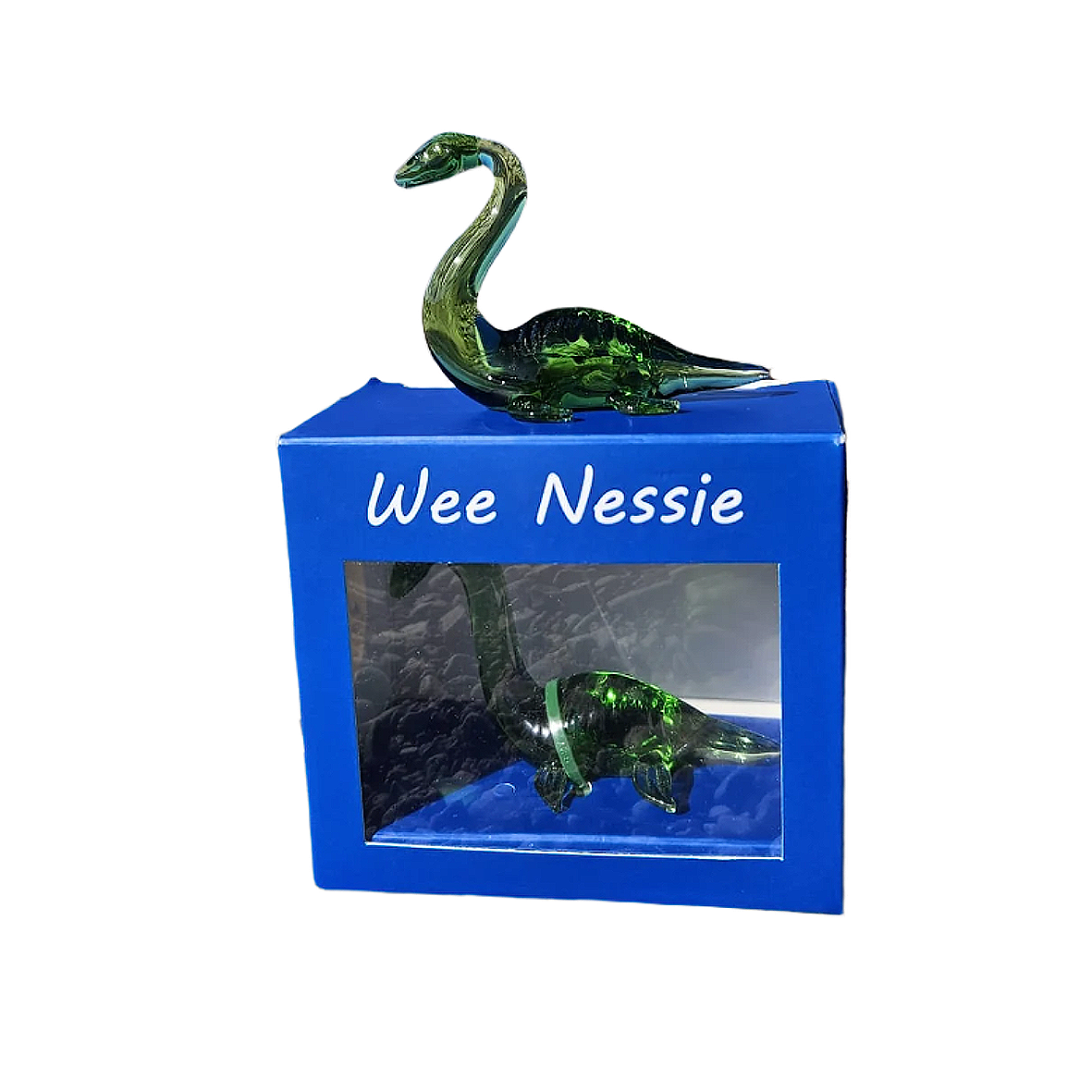 Wee Nessie Glass Figurine |Loch Ness Monster Ornament |Scottish Gift |Handcrafted Nessie Decor | Mythical Creature Collectible |Gift for Her