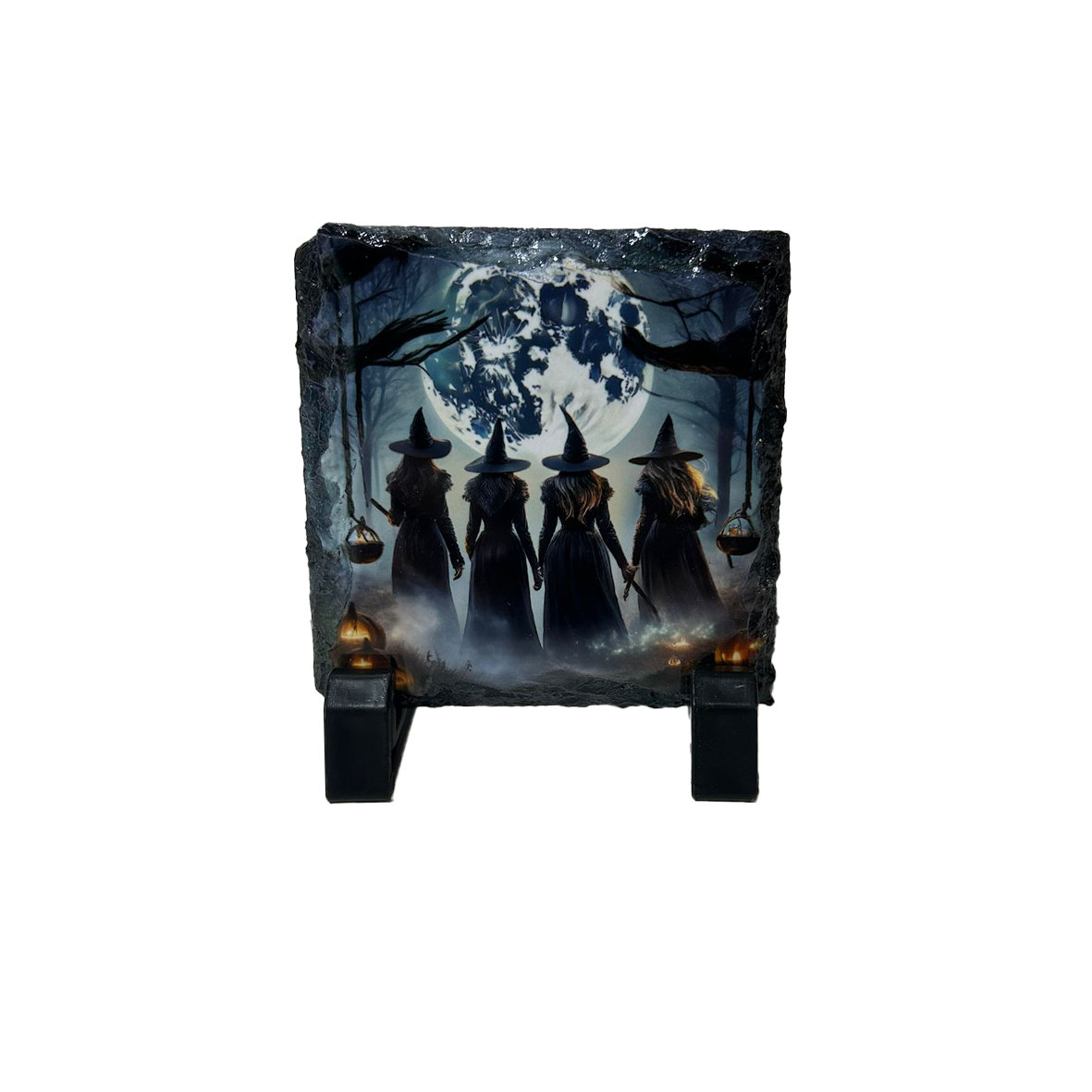 Witch Inspired Slate Coasters – Handcrafted Scottish Witch Décor