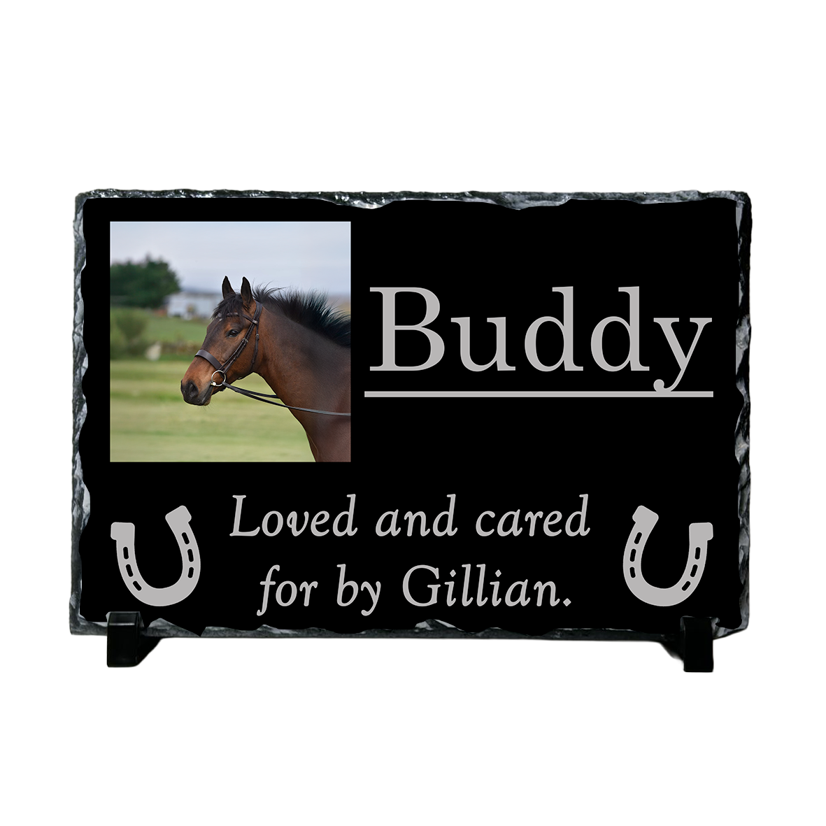 Personalised Slate Photo Plaque – Custom 19x29cm Large Rectangle Picture Gift – Memorial, Wedding or Family Keepsake UK
