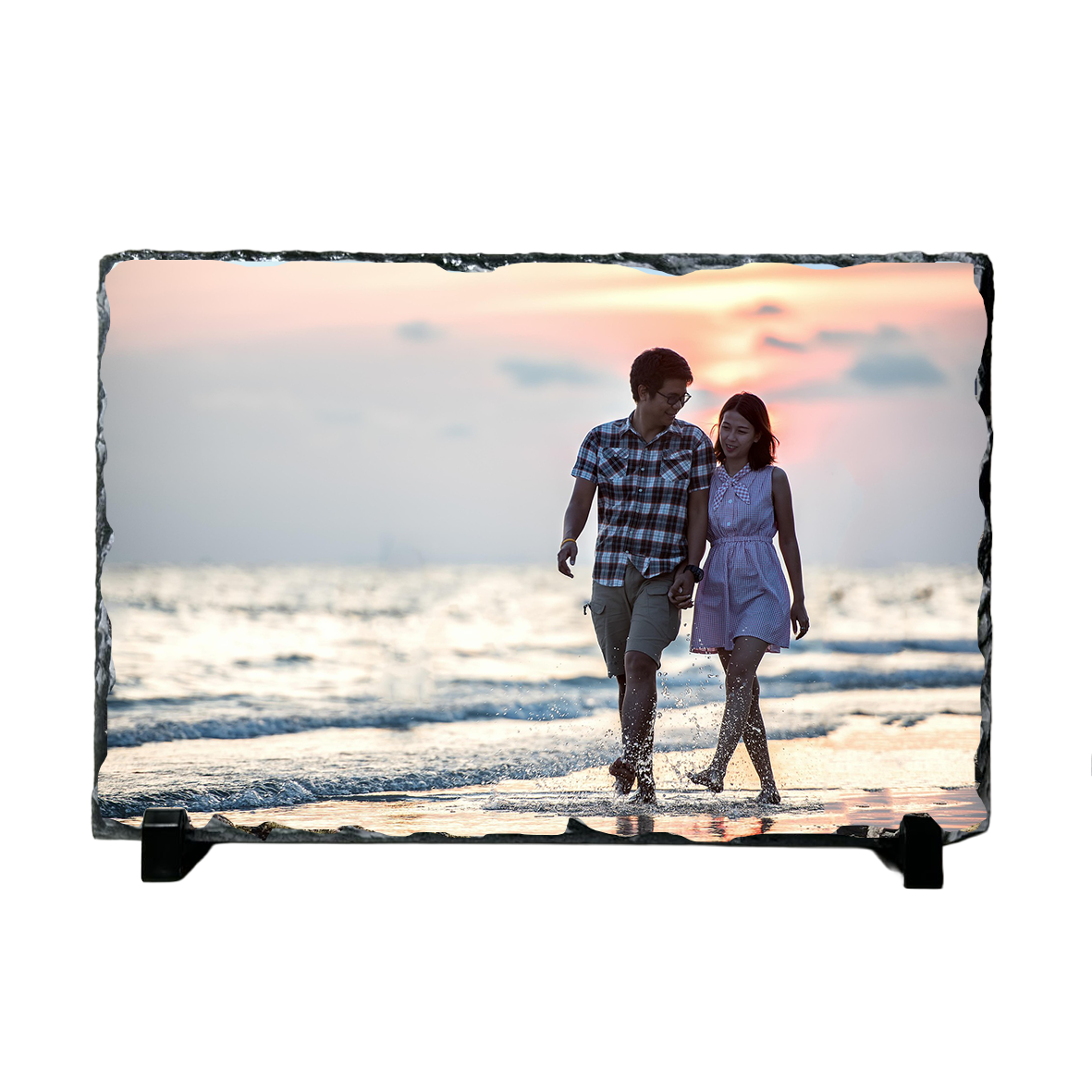 Personalised Slate Photo Plaque – Custom 19x29cm Large Rectangle Picture Gift – Memorial, Wedding or Family Keepsake UK