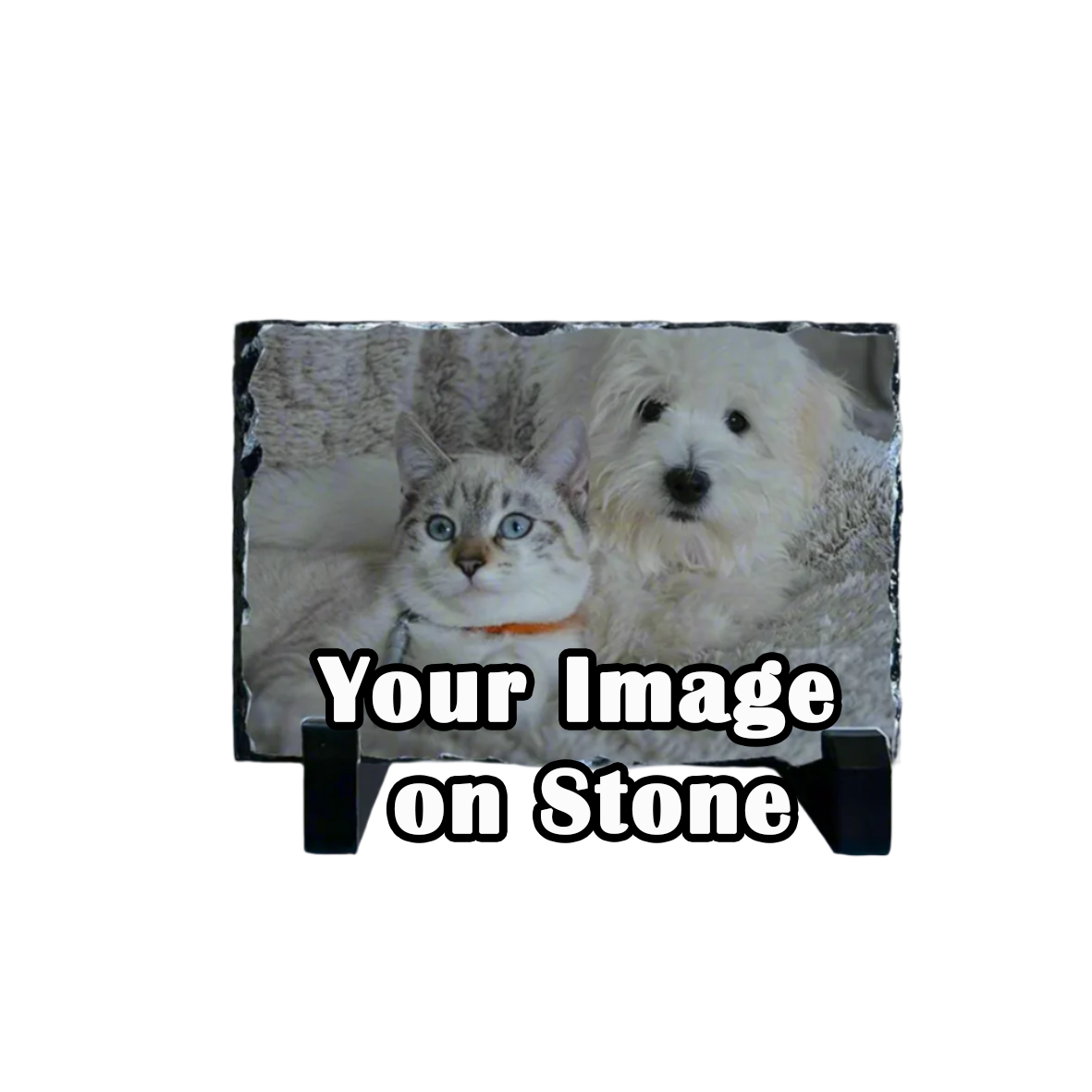 Personalised Slate Photo Plaque – Custom Rectangle 9x14cm - Gift or Memento