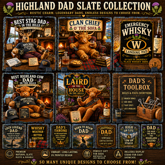 Unique Gifts for Him – Decorative Slate Drinks Coaster for Men & Dads