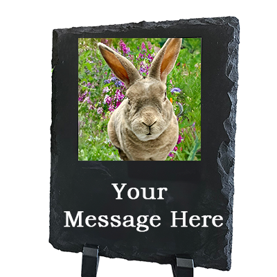 Personalised Slate Photo Plaque & Engraving – Rectangle With a Square Image – Meaningful Personalised Gift