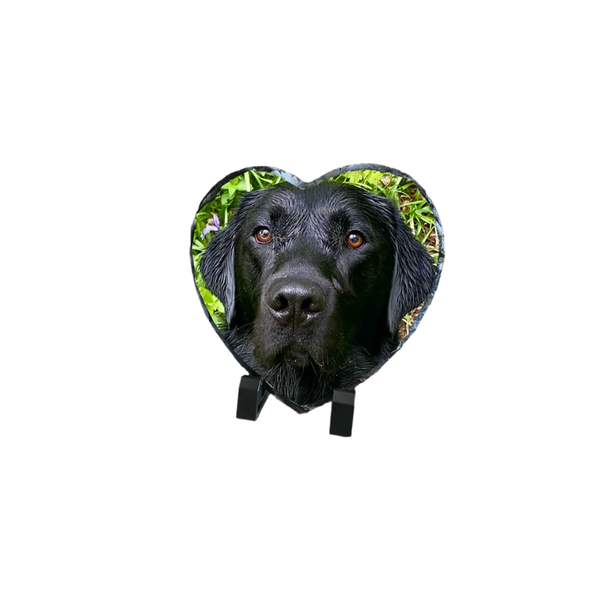 Personalised Photo Slate Custom-Printed for a Beautiful Keepsake. Heart 14cm x 14cm