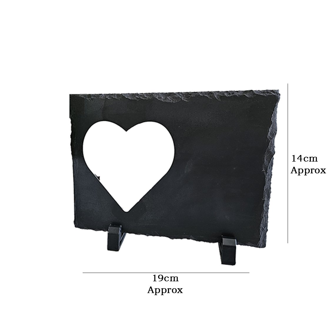 Personalised Slate Photo Plaque & Engraving – Rectangle With a Heart Image – Meaningful Personalised Gift