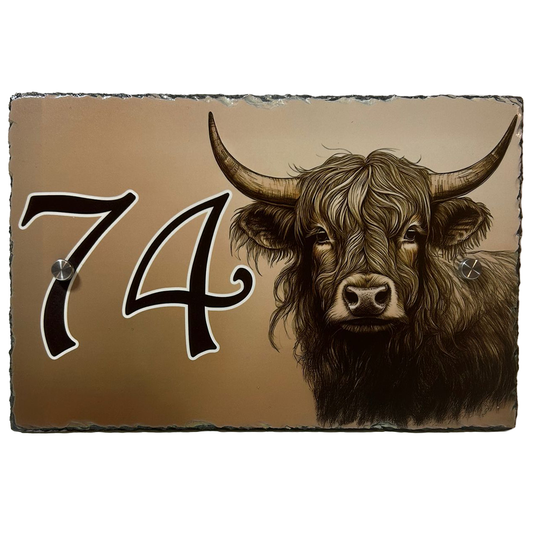Custom Slate House Number Door Plaques