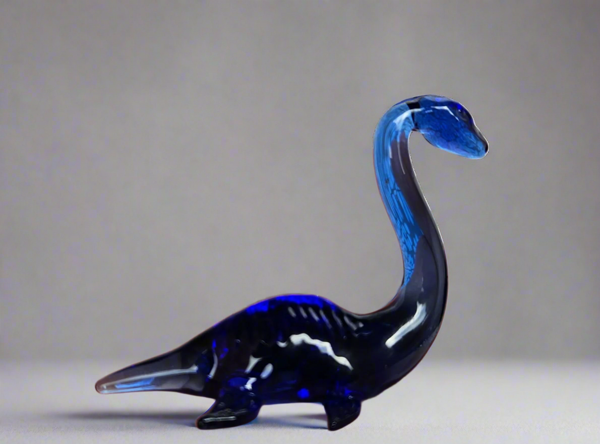 Wee Nessie Loch Ness Monster Themed Glass Figure Ornament.