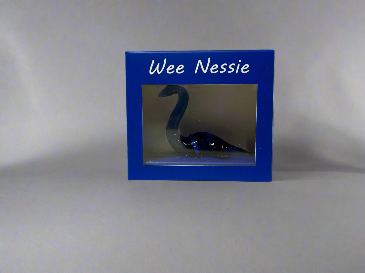 Wee Nessie Loch Ness Monster Themed Glass Figure Ornament.