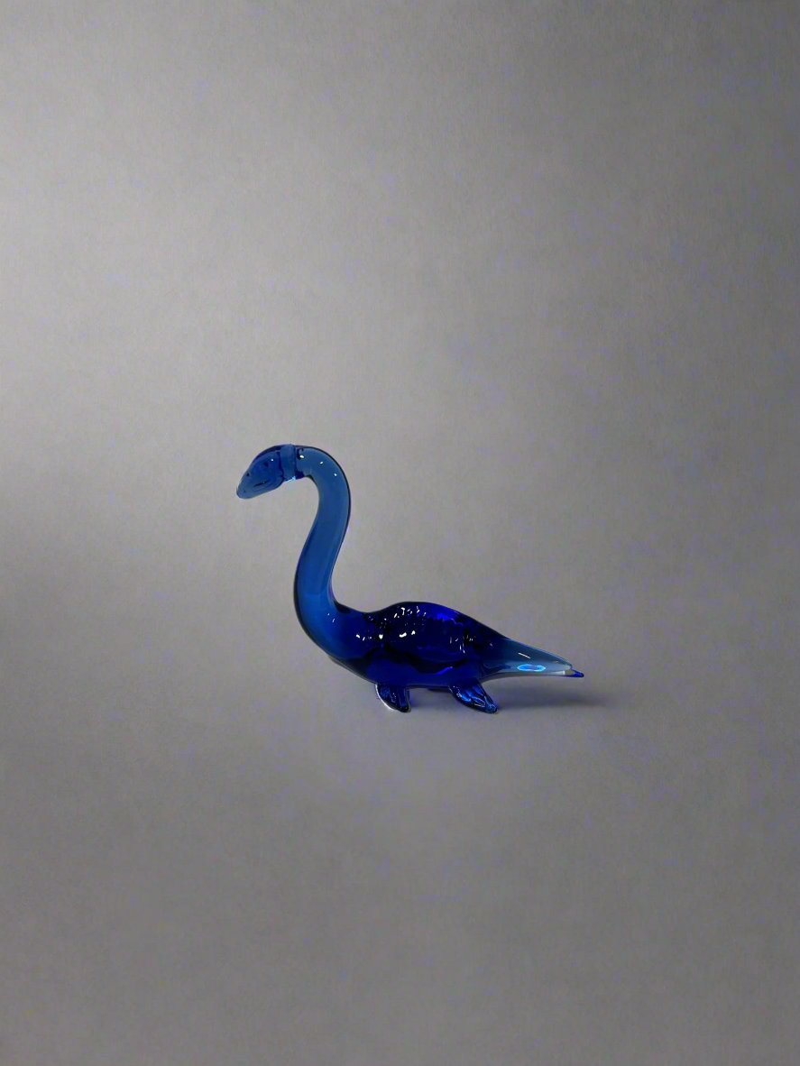 Wee Nessie Loch Ness Monster Themed Glass Figure Ornament.