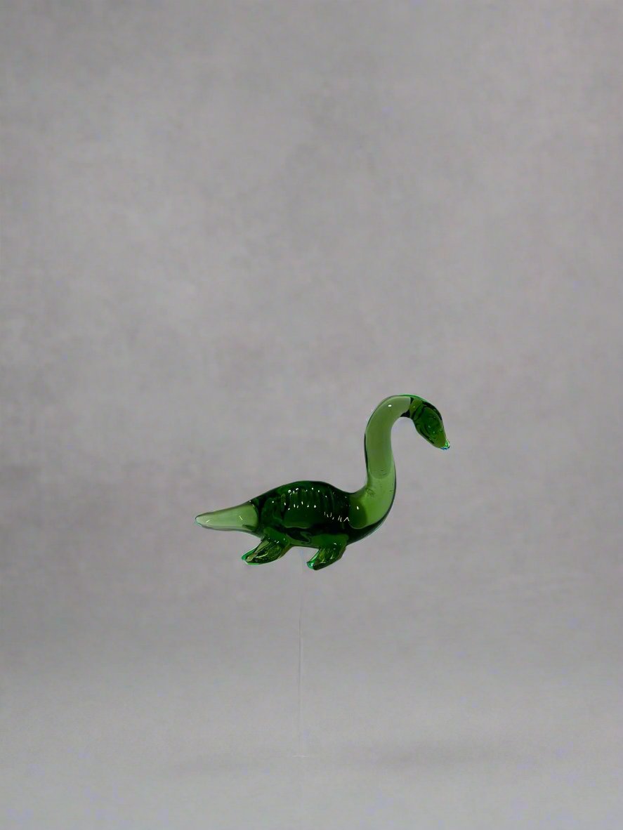 Wee Nessie Loch Ness Monster Themed Glass Figure Ornament.