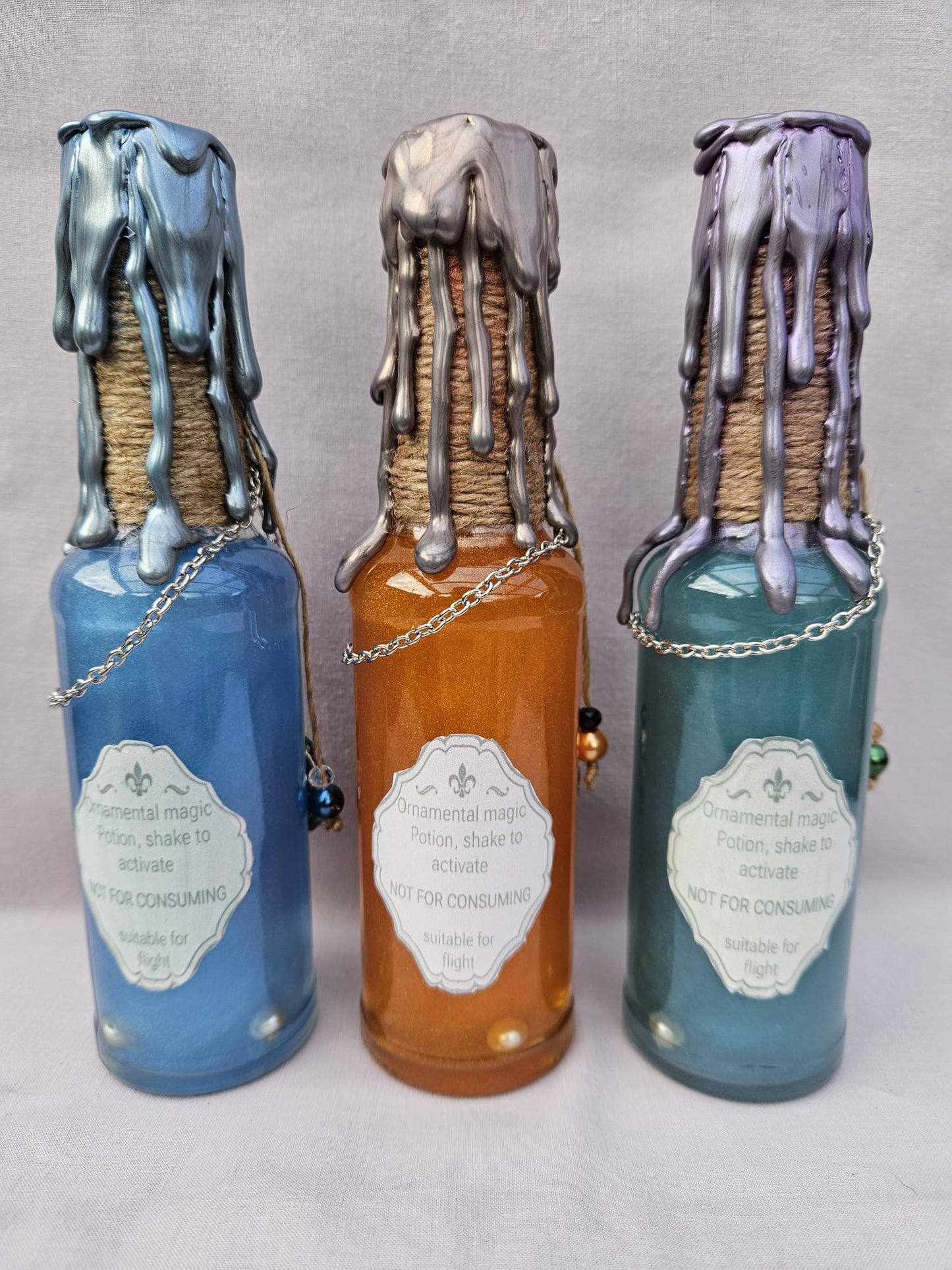 Unique Decorative Potion Bottles. Handcrafted Decoration Bottles.