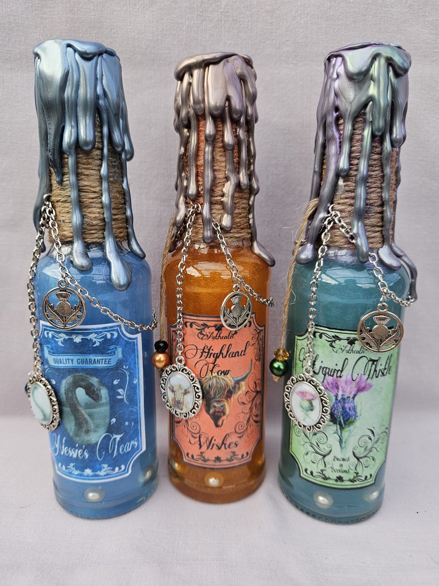 Unique Decorative Potion Bottles. Handcrafted Decoration Bottles.