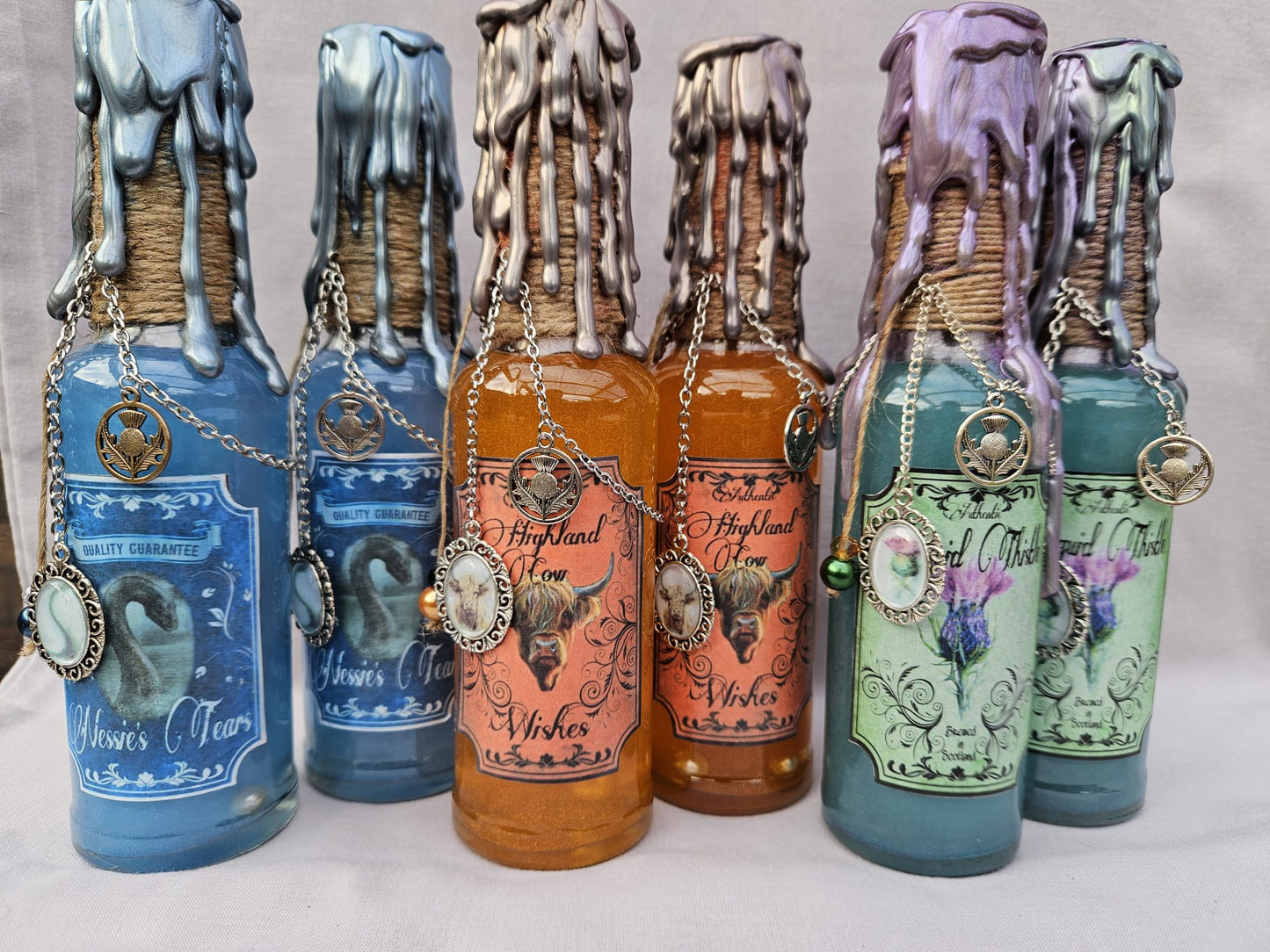 Unique Decorative Potion Bottles. Handcrafted Decoration Bottles.