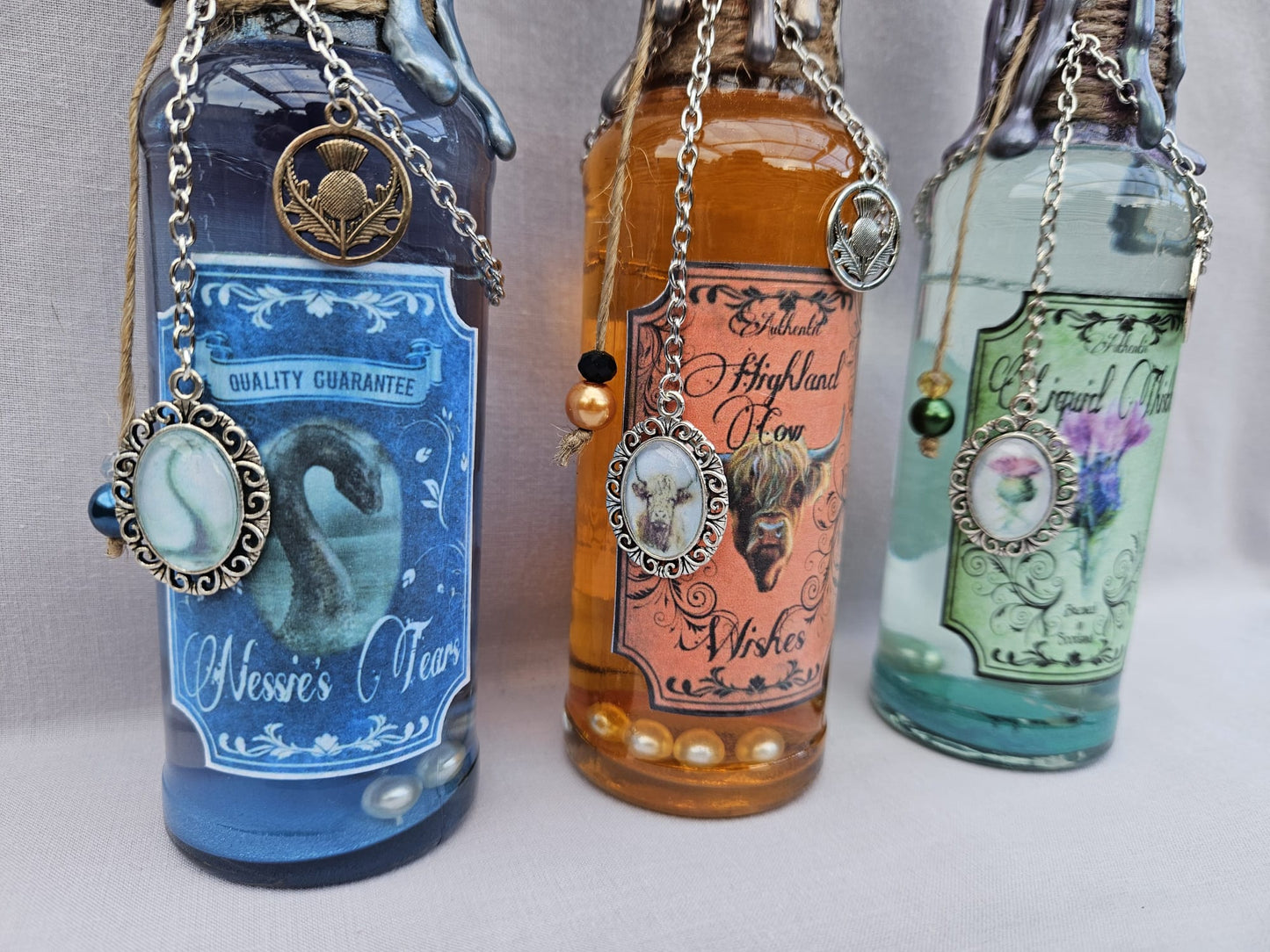 Unique Decorative Potion Bottles. Handcrafted Decoration Bottles.