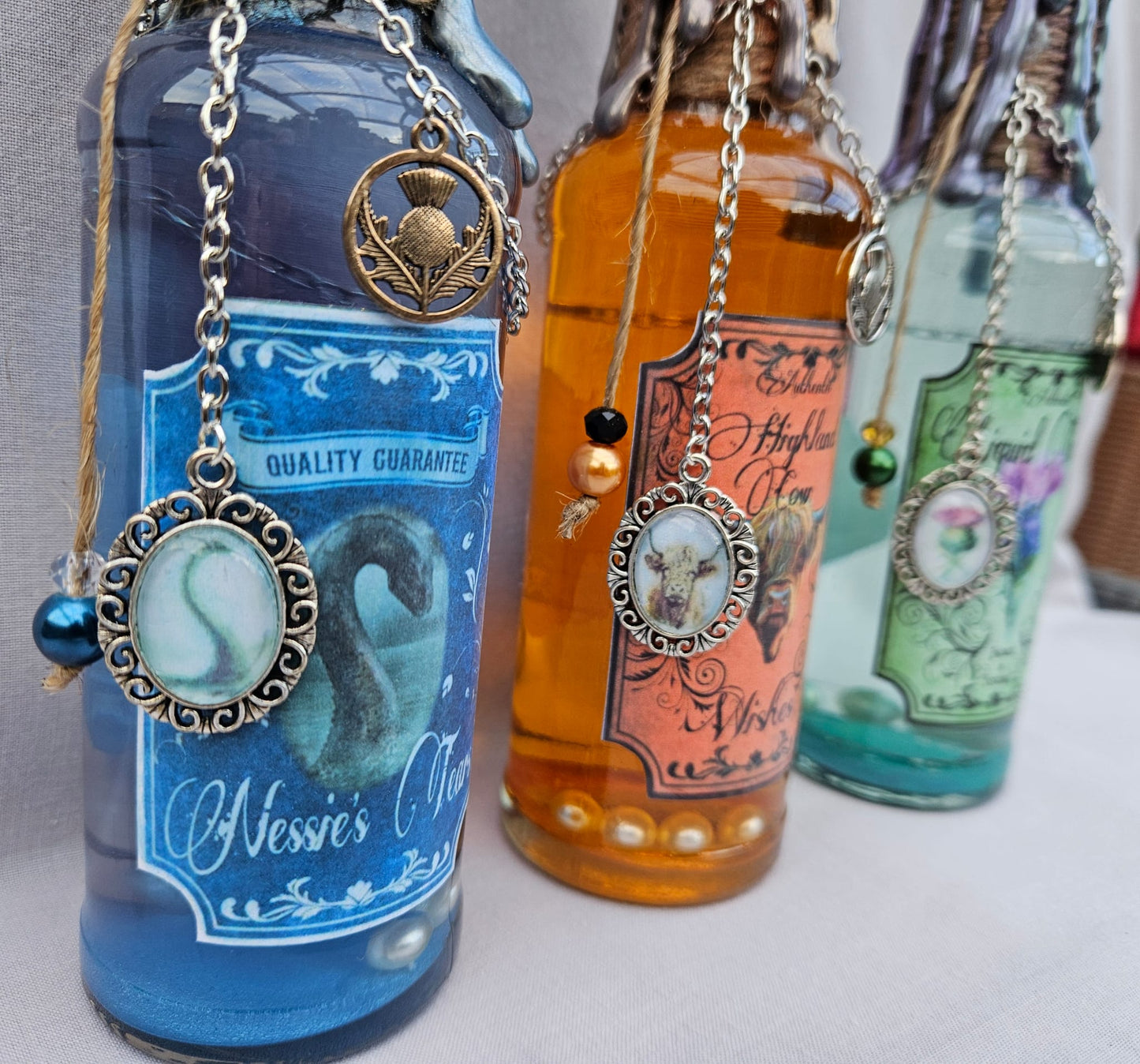 Unique Decorative Potion Bottles. Handcrafted Decoration Bottles.