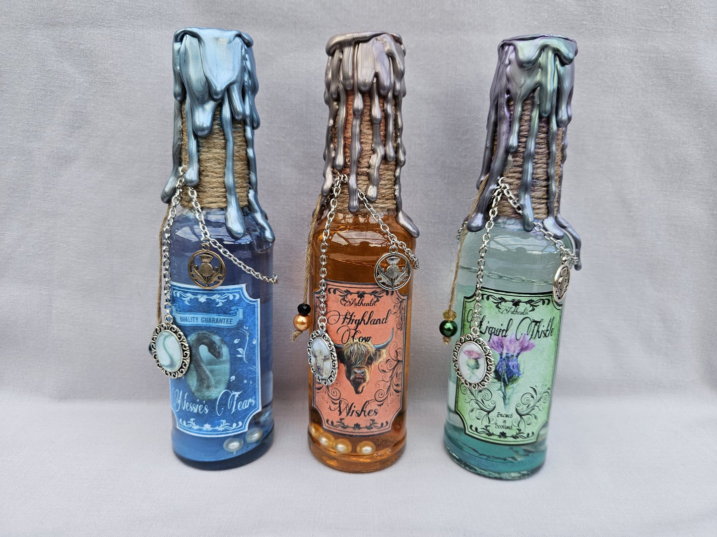 Unique Decorative Potion Bottles. Handcrafted Decoration Bottles.