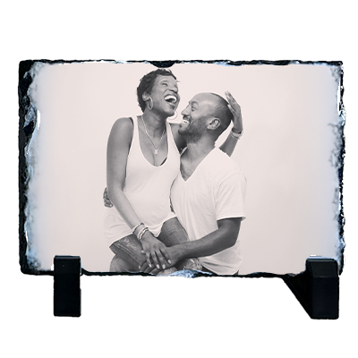 Personalised Slate Photo Plaque – Custom Rectangle 9x14cm - Gift or Memento
