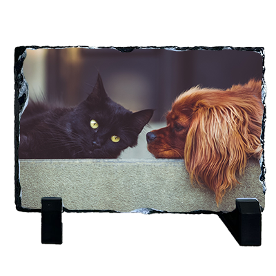 Personalised Slate Photo Plaque – Custom Rectangle 9x14cm - Gift or Memento