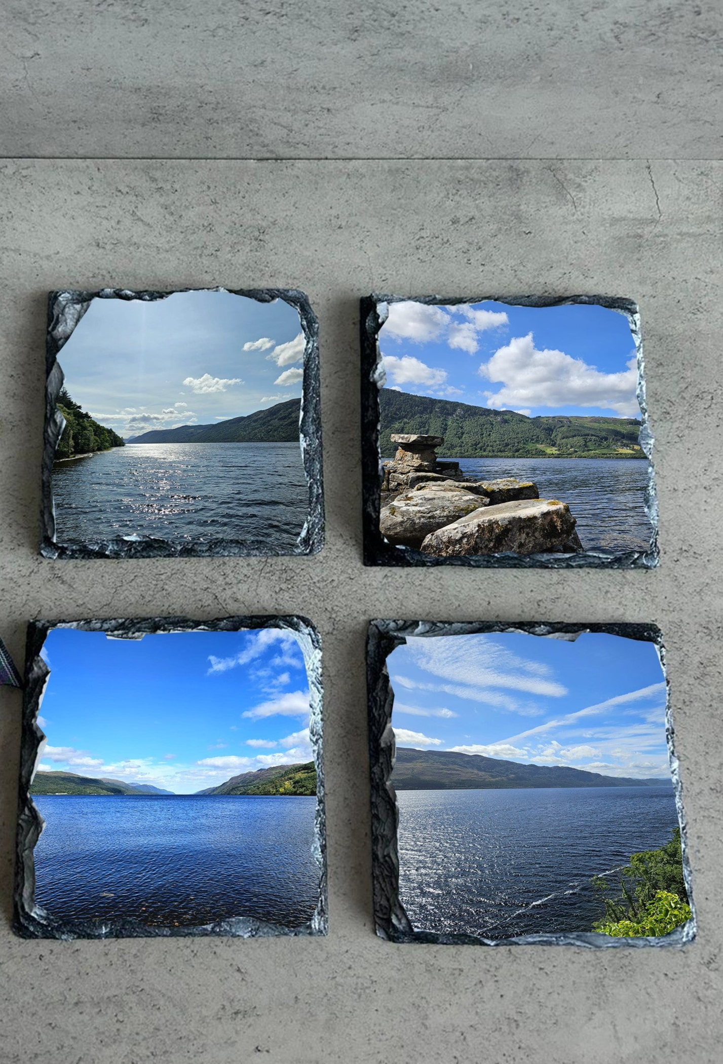 Loch Ness Views Photo Coaster Sets. Beautiful Scenery from The Loch.