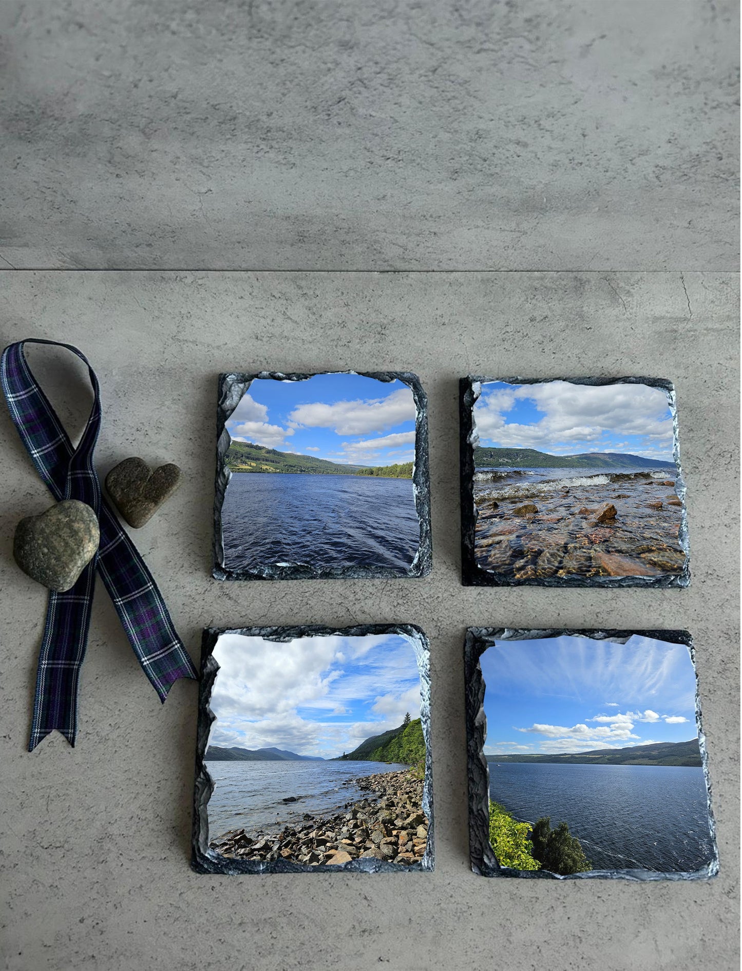 Loch Ness Views Photo Coaster Sets. Beautiful Scenery from The Loch.