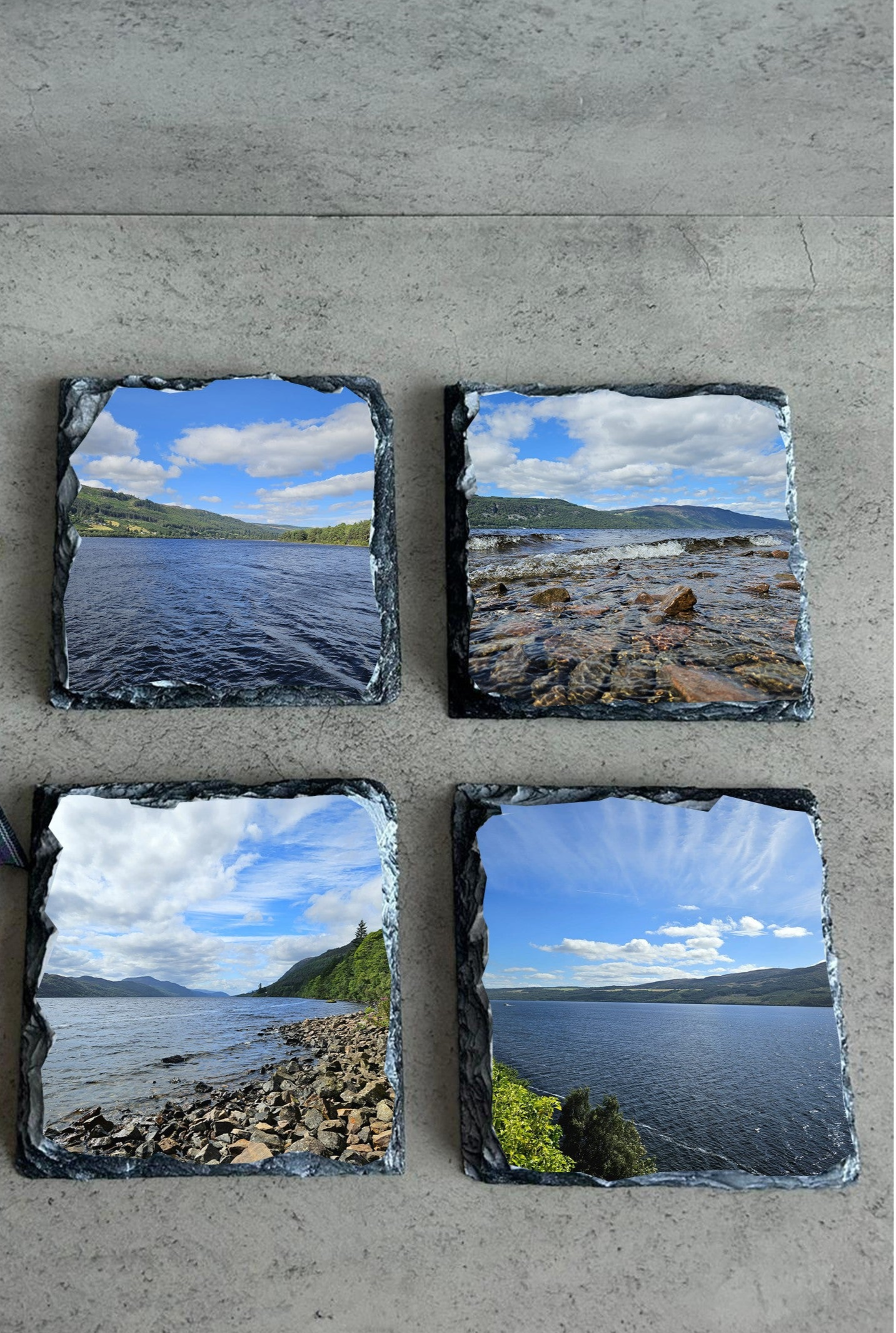 Loch Ness Views Photo Coaster Sets. Beautiful Scenery from The Loch.