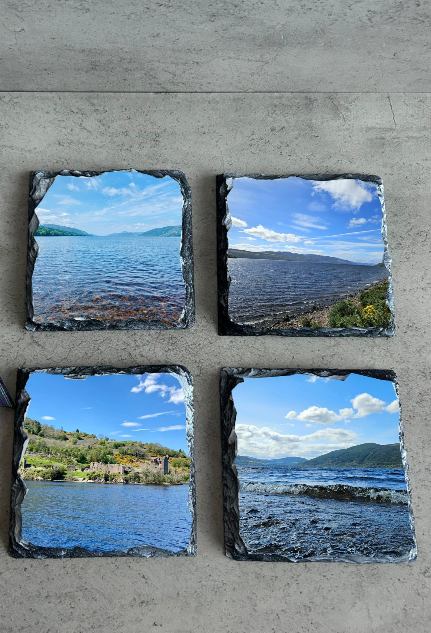 Loch Ness Views Photo Coaster Sets. Beautiful Scenery from The Loch.