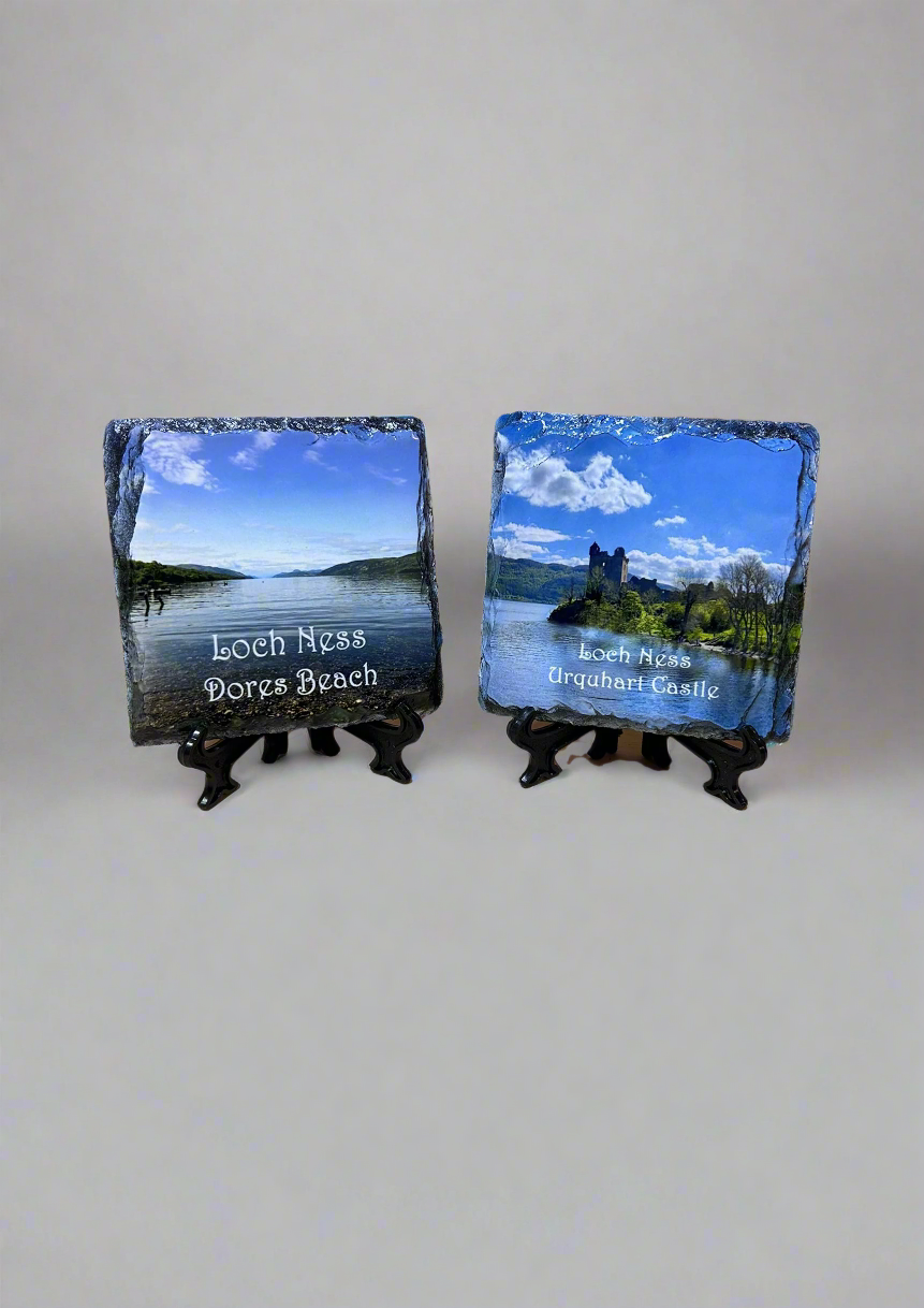 Loch Ness Souvenir Slate Coaster. Loch Ness Memorable Moments Captured on Slate.