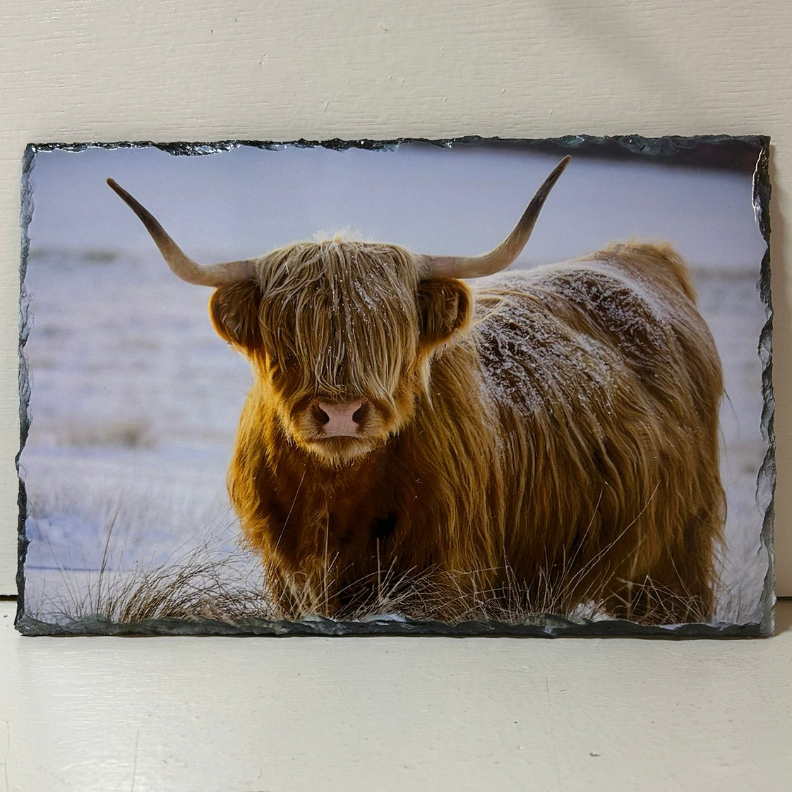 Highland Cow Slate Tableware Set – Handcrafted Scottish Home & Dining Decor