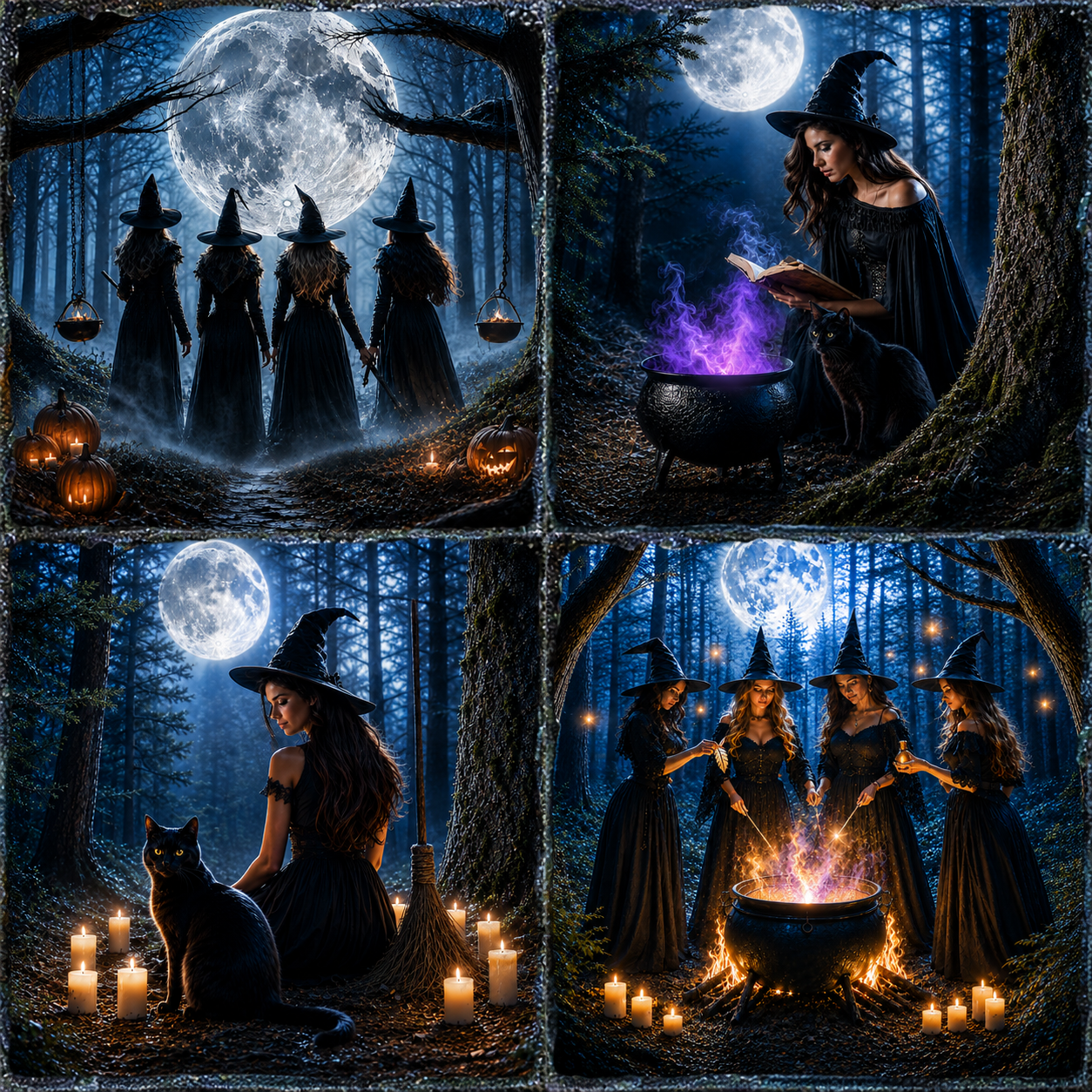 Slate Coasters Witch Inspired  – Handcrafted Scottish Witch Décor