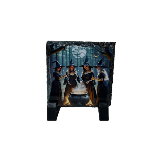 Witch Inspired Slate Coasters – Handcrafted Scottish Witch Décor