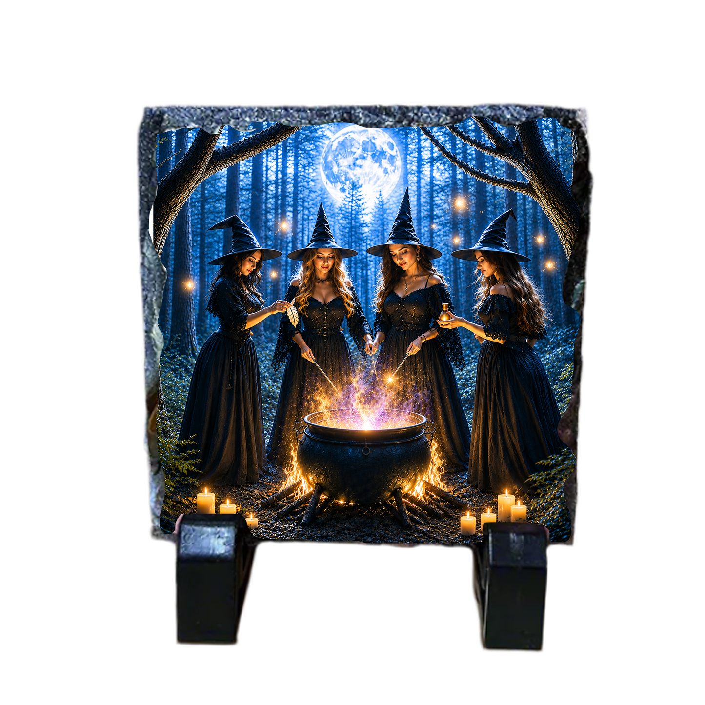 Slate Coasters Witch Inspired  – Handcrafted Scottish Witch Décor