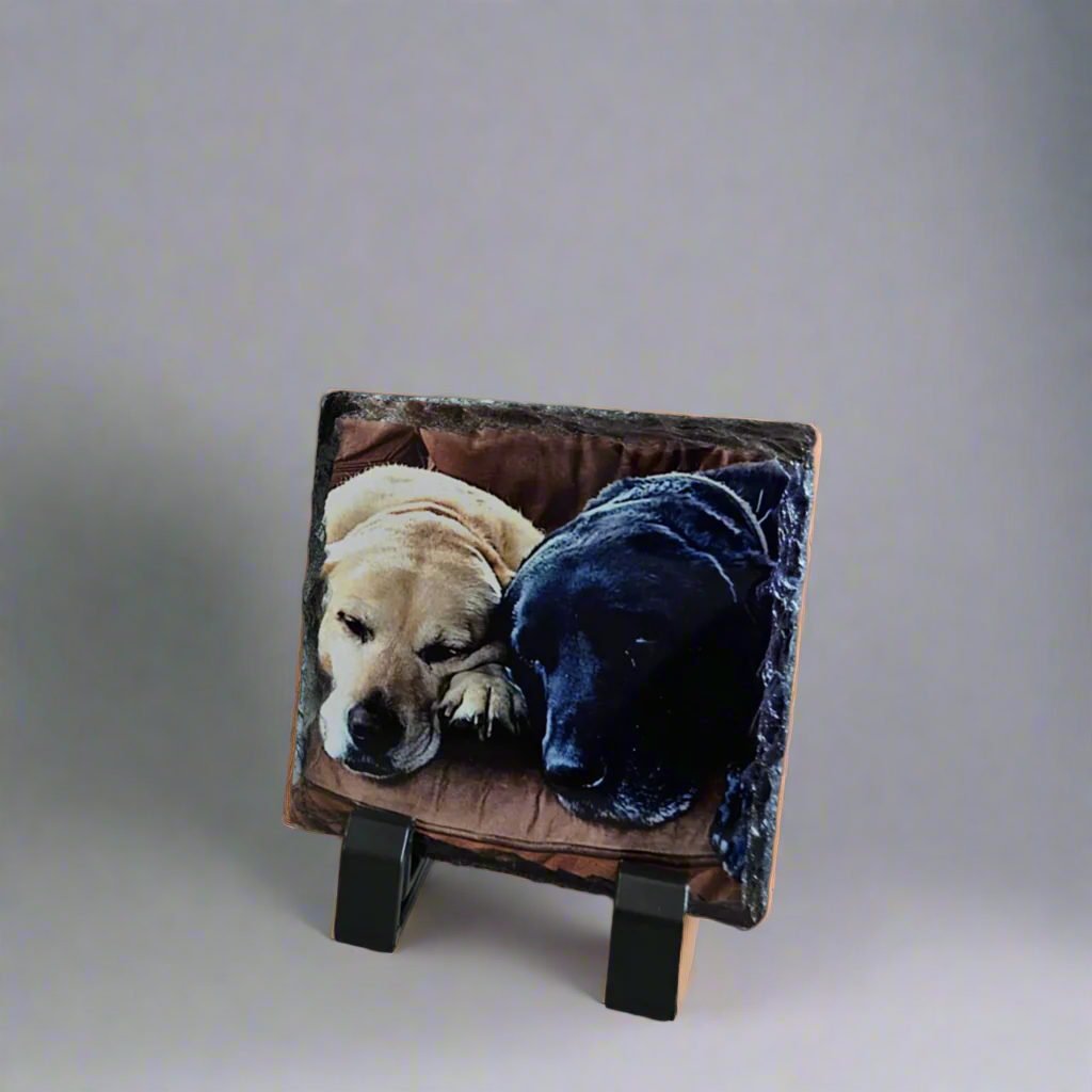 Personalised Photo Slate Custom-Printed for a Beautiful Keepsake. Square 9cm x 9cm