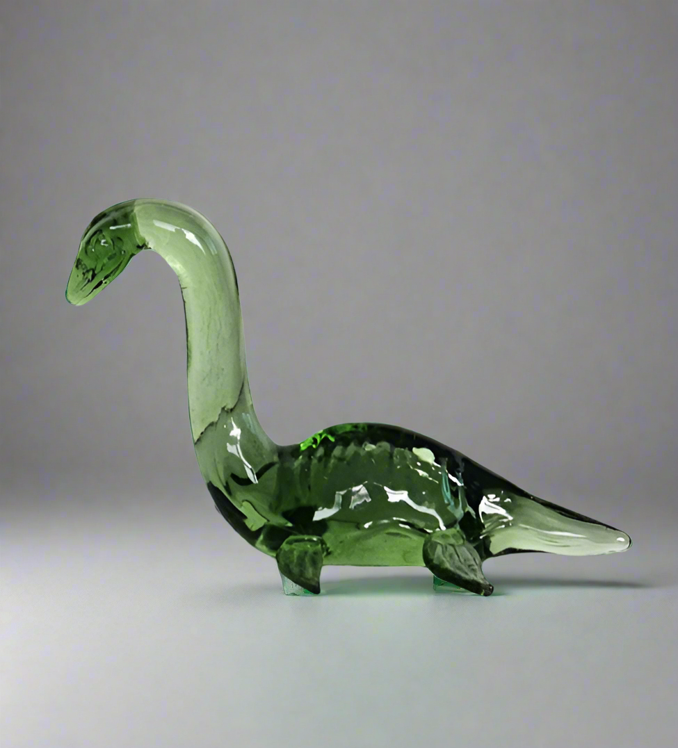 Wee Nessie Loch Ness Monster Themed Glass Figure Ornament.