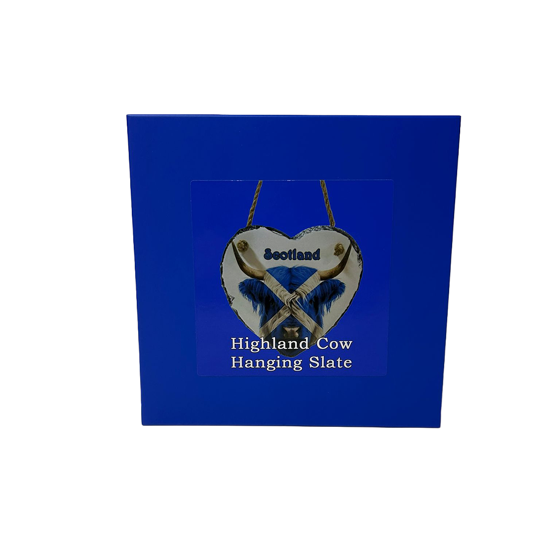 Highland Cow & Stag Hanging Slates Heart & Square Wall Art